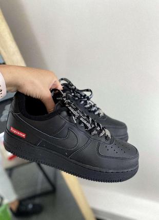 Nike air force 1 low black supreme7 фото