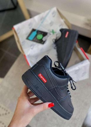 Nike air force 1 low black supreme8 фото