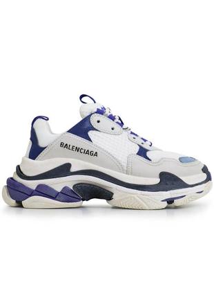 Balenciaga triple s white blue violet