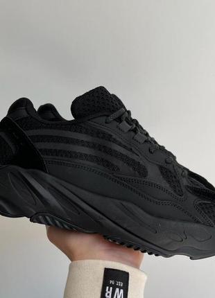 Adidas yeezy boost 700 v2 no logo black9 фото