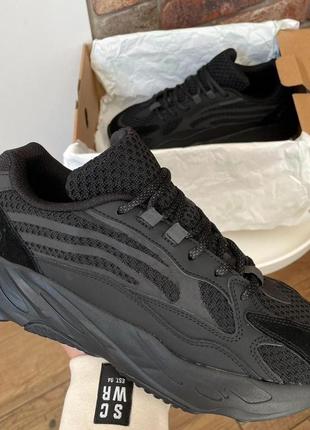 Adidas yeezy boost 700 v2 no logo black2 фото