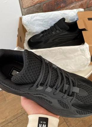 Adidas yeezy boost 700 v2 no logo black3 фото