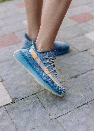 Adidas yeezy boost 350 v2 israfil blue2 фото