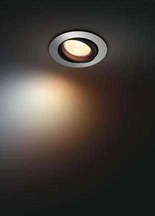 Philips hue white ambiance milliskin круглый встроенный прожектор 1x5,5 вт, удлинитель...