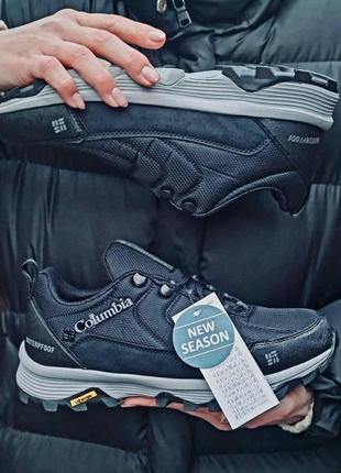 Columbia waterproof black grey2 фото