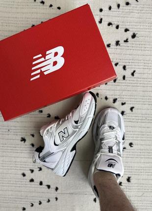 New balance 530 white silver navy a+9 фото