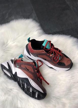 Nike m2k tekno dark brown turquoise5 фото