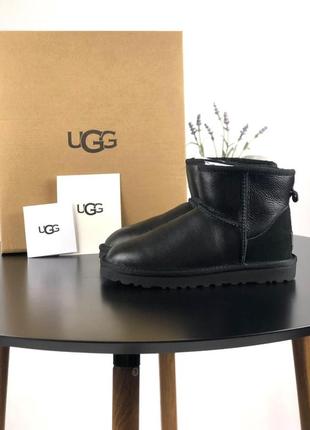 Ugg classic mini ii 101622 (black leather)