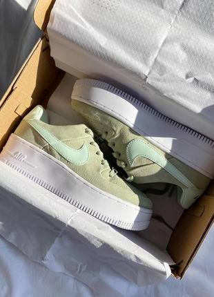 Nike air force 1 sage light green7 фото