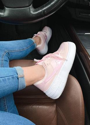 Nike air force 1 shadow pink white 4