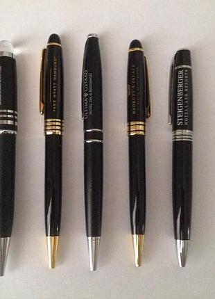 Шариковая металлическая швейцарская ручка черного цвета