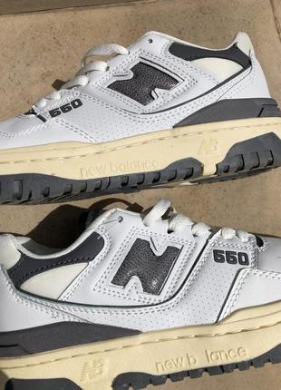 New balance 550 aime leon dore white navy10 фото