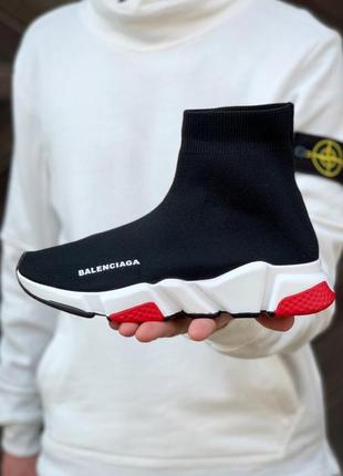 Balenciaga speed trainer black white red