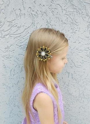 Набір заколок канзаші 3 пари квіткові прикраси для волосся подарунок дівчинці на новий рік3 фото