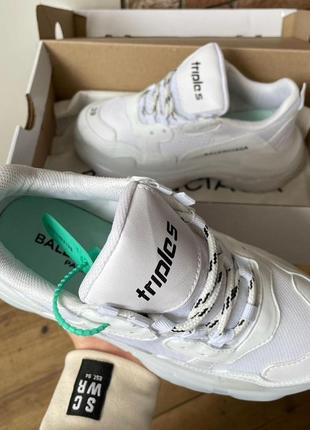 Balenciaga triple s clear sole white v25 фото