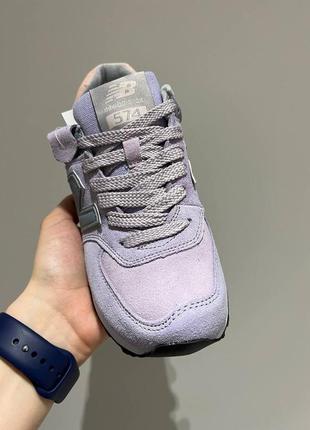 New balance 574 violet grey6 фото