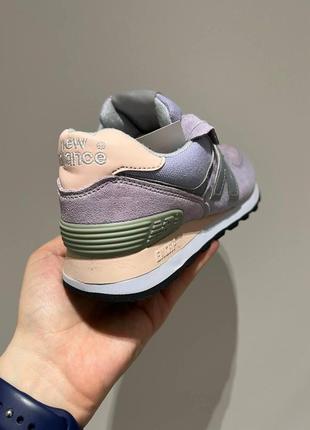 New balance 574 violet grey9 фото