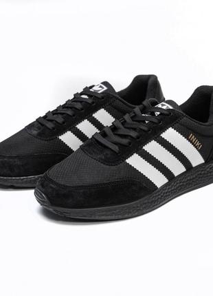 Adidas iniki black white v34 фото