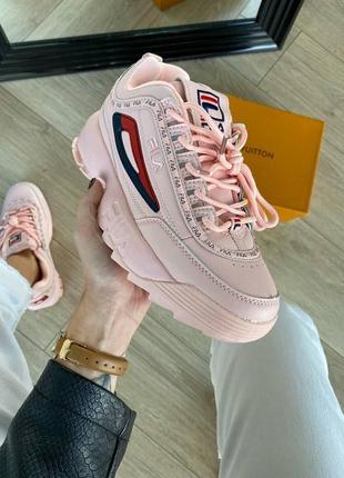 Fila disruptor taped logo pink5 фото