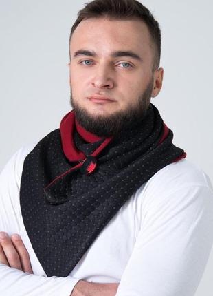 Шарф-бактус "эдинбург", шарф-снуд, большой мужской шарф, теплый мужской шарф, подарок мужчине