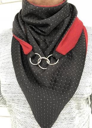 Шарф-бактус "эдинбург", шарф-снуд, большой мужской шарф, теплый мужской шарф, подарок мужчине