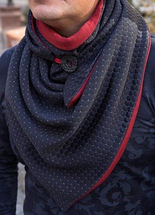 Шарф-бактус "эдинбург", шарф-снуд, большой мужской шарф, теплый мужской шарф, подарок мужчине