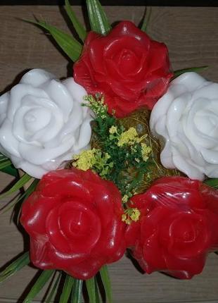 Мыло букет роз в крафт-стакане2 фото