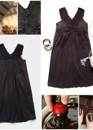 Шоколадное платье свободного кроя от lindex.1 фото