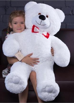 Плюшевий ведмедик mister medved чарлі 110 см білий2 фото