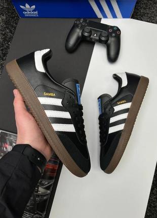 Мужские кеды powerphase adidas originals samba black white