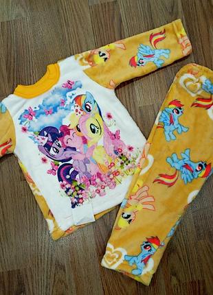 Піжама дитяча, велсофт "літл поні".