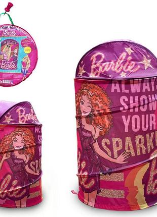 Дитячий кошик для іграшок barbie (барби), арт.d-3515, розмір 43*60 см, в сумці