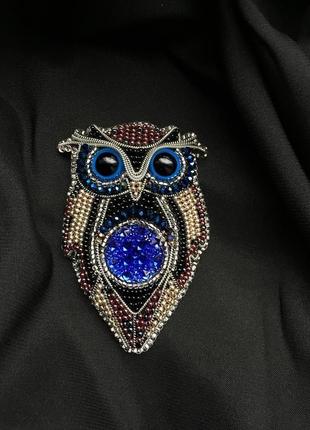 Брошь owl tie