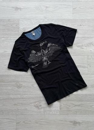 Крута футболка g-star raw bird raw correct logo t-shirt black1 фото