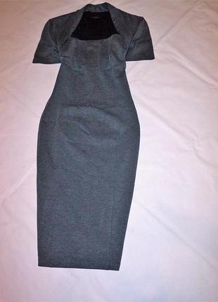 Шикарне плаття футляр, сірий меланж