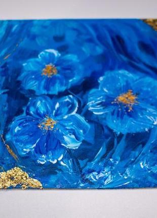 Картина синие цветы1 фото