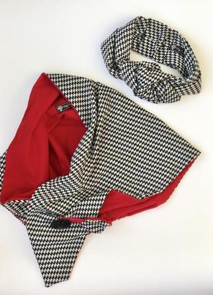 Трикотажный шарф, платок, шарф-колье, шарф-чокер, шейный платок3 фото