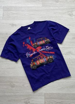 Винтажная футболка paul smith vintage car logo t-shirt purple