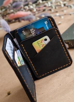 Картхолдер чоловічий жіночий гаманець шкіряний гаманець подарунок ручна робота подарунок на день народження4 фото