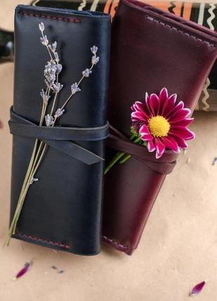 Стильный кожаный аксессуар кожаный кошелек подарок мужчине женщине кожаный подарок7 фото