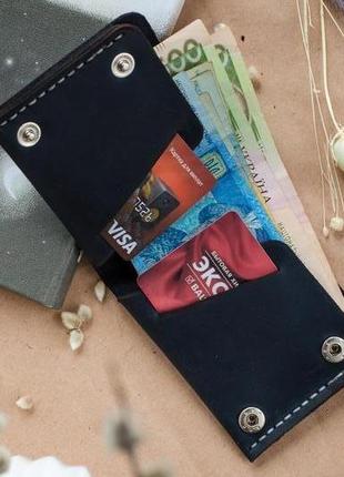 Чоловічий гаманець жіночий гаманець тонкий шкіряний гаманець подарунок чоловікові жінці3 фото