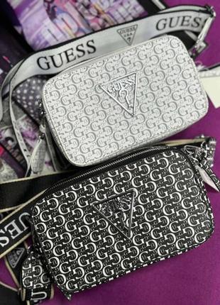 Женская брендовая сумка guess, сумка гесс, сумка через плечо, сумка с логотипом, сумка на ремешке2 фото