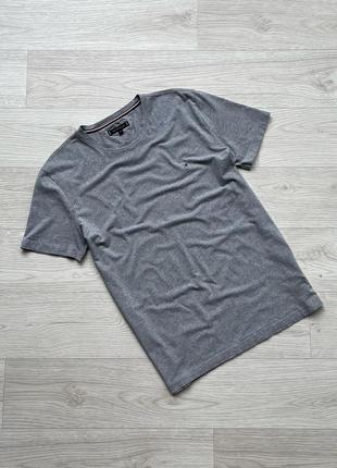 Базова футболка tommy hilfiger organic cotton stretch slim fit t-shirt grey2 фото