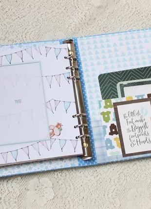 Альбом - дневник для новорожденного мальчика , бебибук для мальчика , мамин дневник