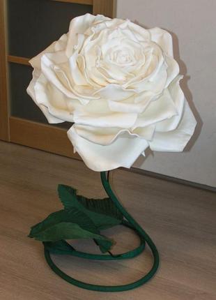 Большой ростовой цветок роза из изолона для украшения детской комнаты, офиса3 фото