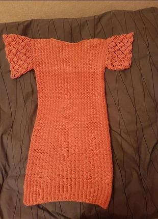 Платье персиковое2 фото