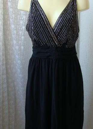 Платье черное вечернее с бисером vero moda р.50-52 7688