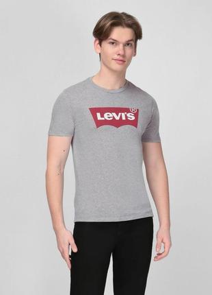 Крута футболка levis box logo graphic t-shirt grey