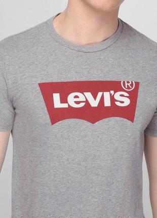 Крута футболка levis box logo graphic t-shirt grey3 фото