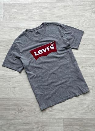 Крута футболка levis box logo graphic t-shirt grey2 фото